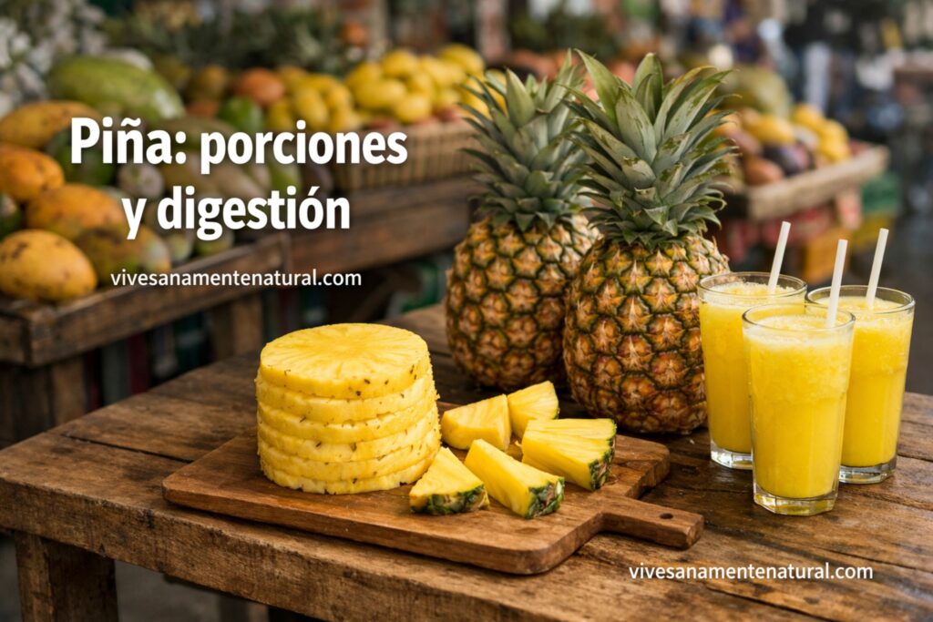 Piña: porciones y digestión