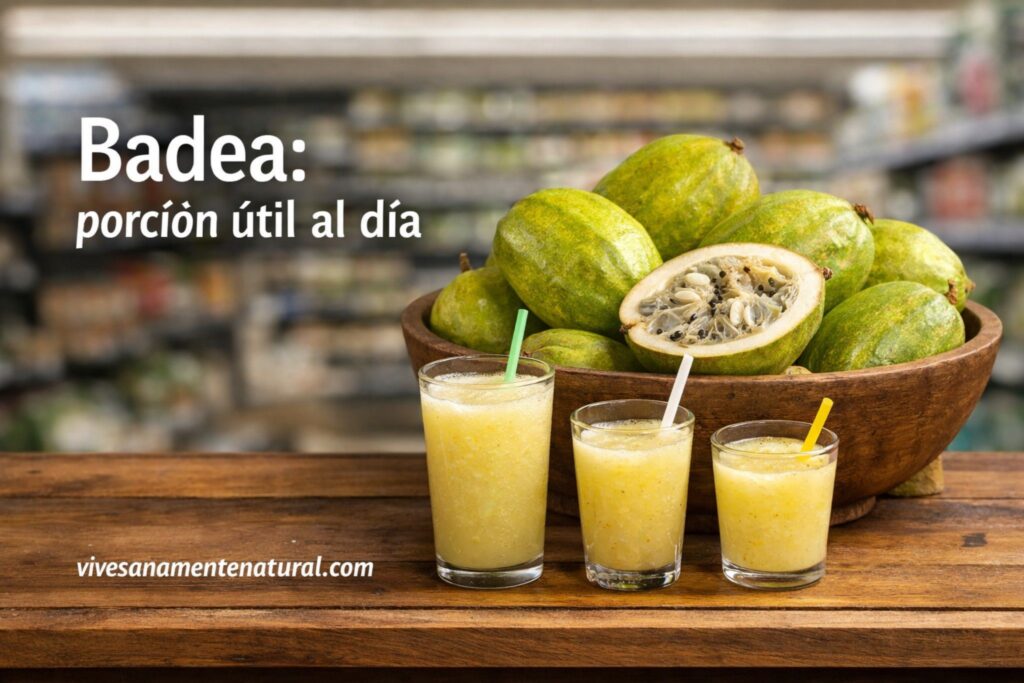 Badea: porción útil al día