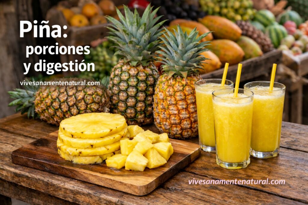 Piña: porciones y digestión