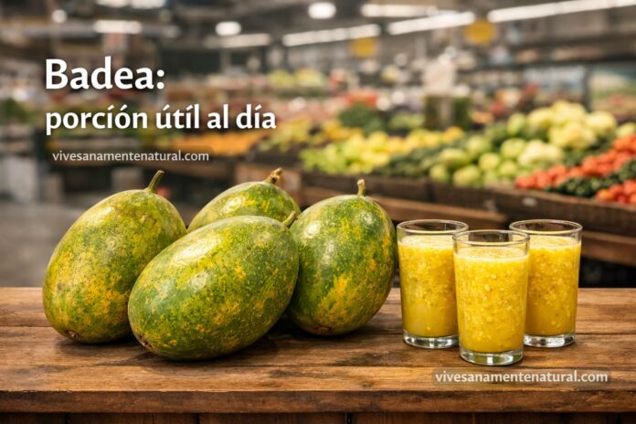 Badea: porción útil al día