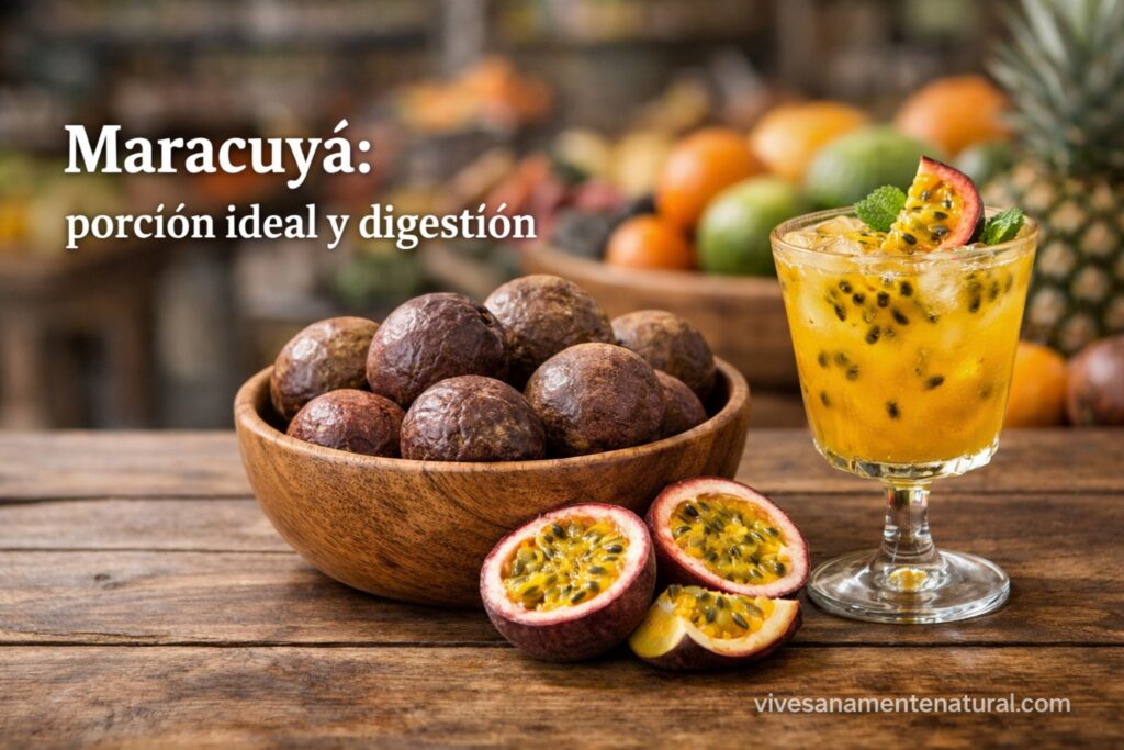 Maracuyá: porción ideal y digestión