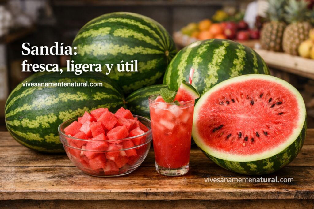 Sandía: fresca, ligera y útil