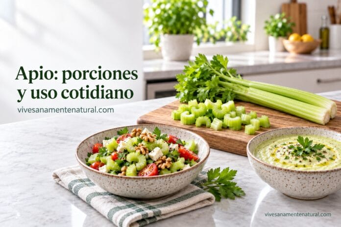 Apio: porciones y uso cotidiano