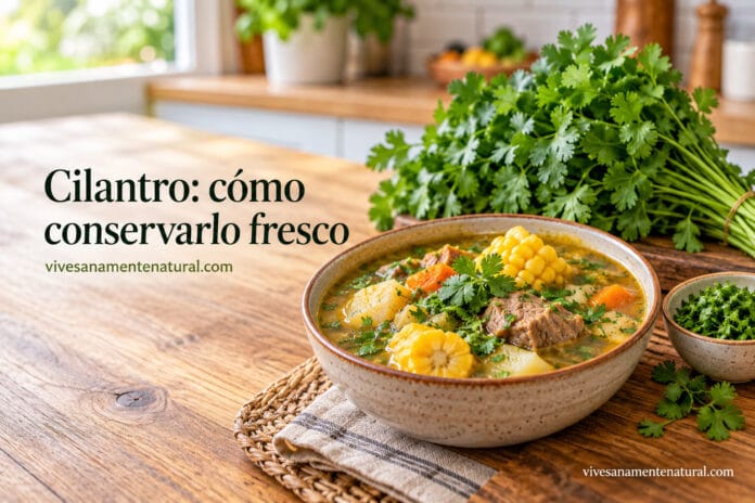 Cilantro cómo conservarlo fresco Cilantro: cómo conservarlo fresco
