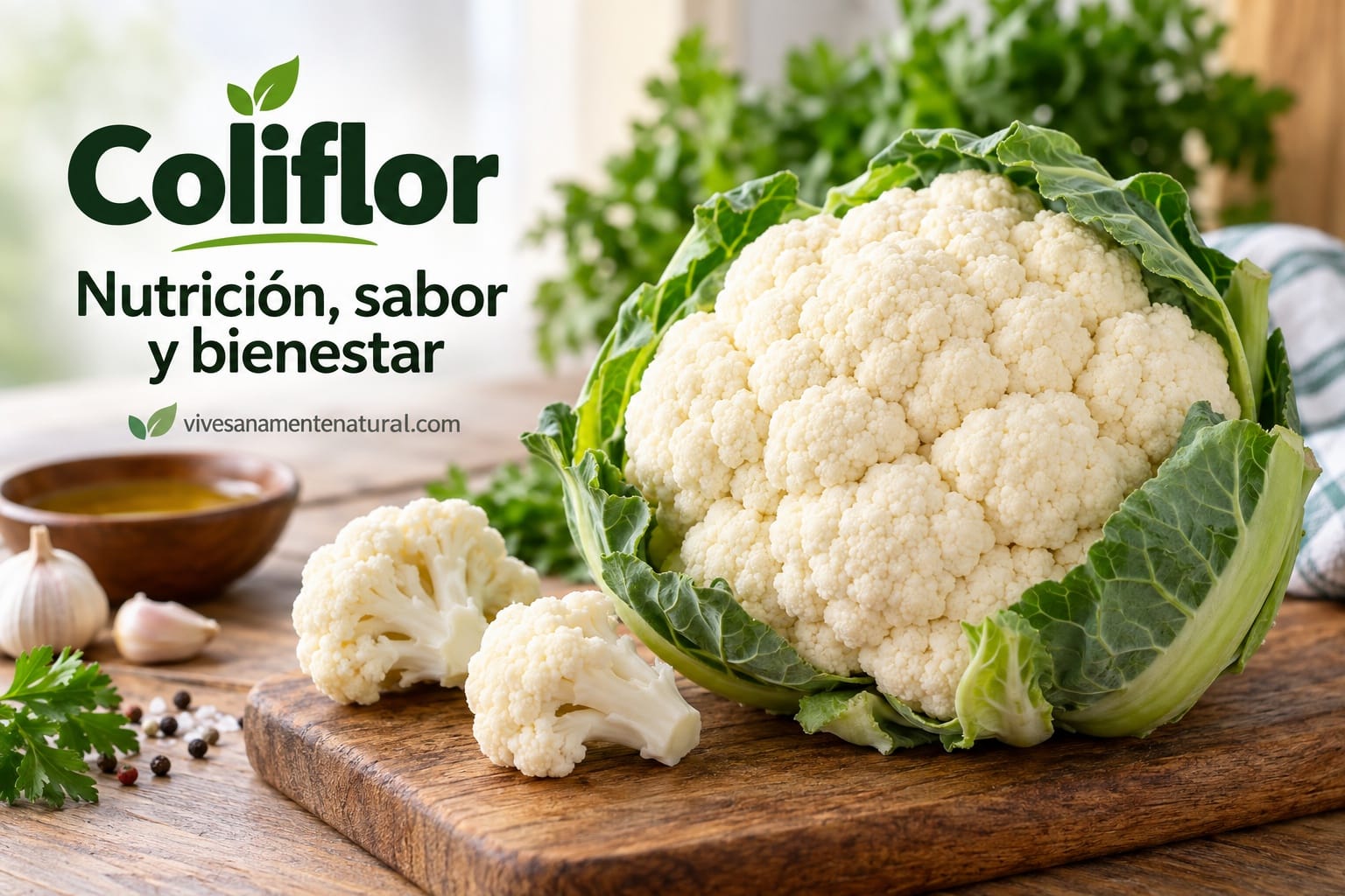 Coliflor y saciedad en comidas cotidianas