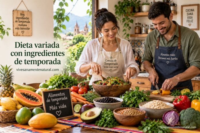 Dieta variada con ingredientes de temporada Dieta variada con ingredientes de temporada