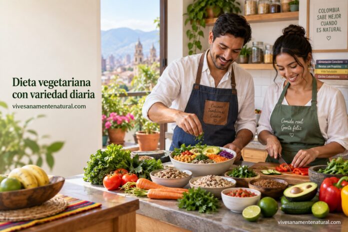 Dieta vegetariana con variedad diaria Dieta vegetariana con variedad diaria