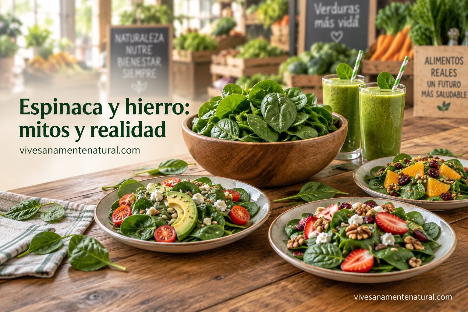 Espinaca y hierro: mitos y realidad