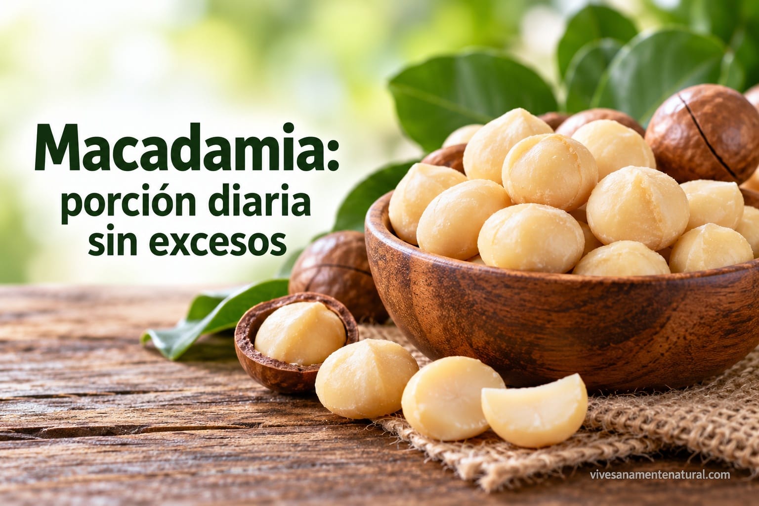 Macadamia: porción diaria sin excesos